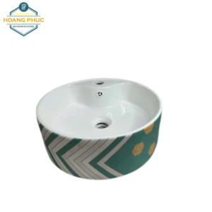 Lavabo rửa mặt hoa văn nghệ thuật HP-02 hoạ tiết mũi tên 1 chiều.