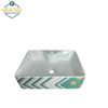 Lavabo rửa mặt hoa văn nghệ thuật HP-01 hoạ tiết mũi tên 1 chiều