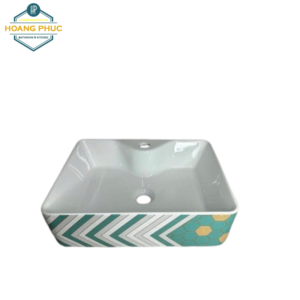 Lavabo rửa mặt hoa văn nghệ thuật HP-01 hoạ tiết mũi tên 1 chiều
