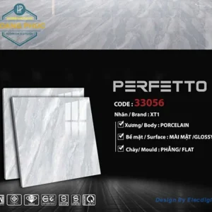 Gạch lát nền 80x80Cm Hoàn Mỹ Đá Bóng Kính 33056