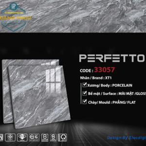 Gạch lát nền 80x80Cm Hoàn Mỹ Đá Bóng Kính 33057
