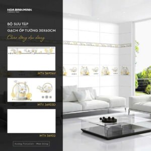 Gạch ốp tường 30x60 porcelain MTV36924V