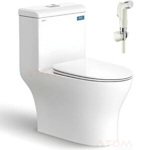 Bồn Cầu Viglacera V45M + Vòi Xịt VG826 Xả Xoáy